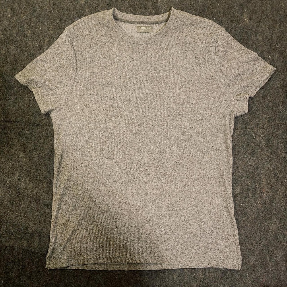 Primark Mens XL Grey Heather Soft Knit Short Sleeve Crewneck T Shirt Tee